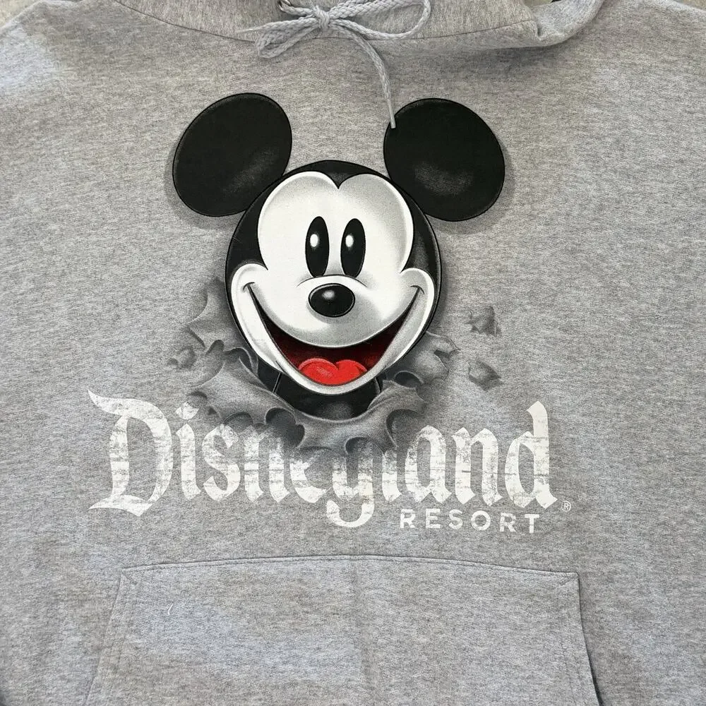 New Disneyland Resort Disney Parks Mickey Mouse Grey Sweatshirt 2X NWT